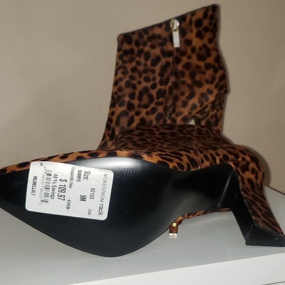 Marc Fisher Leopard Heeled Booties - Picture 3 of 6